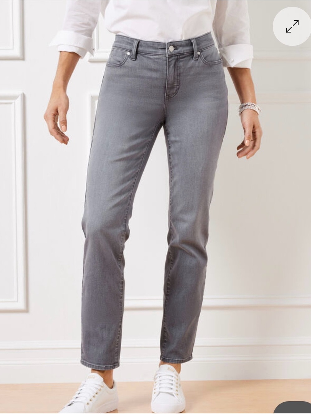 Talbots Grey Ankle Straight Jeans